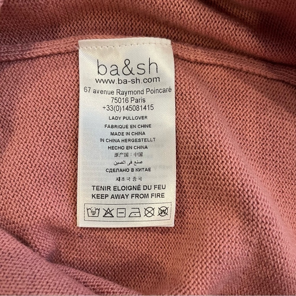 NWT ba&sh Mathis Jumper In Pink - Picture 7 of 8